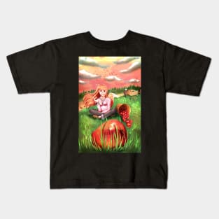 The Wise Wolf (Evening) Kids T-Shirt